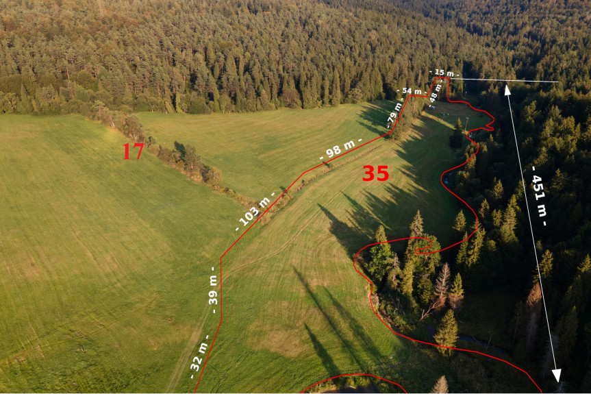 gorlicki, Sękowa, Krzywa, Działka rolna 3000m2 Krzywa / gm. Sękowa